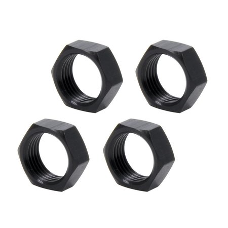 ALLSTAR 0.63 in. 18 Left Hand Aluminum Thin OD Jam Nuts; Black, 4PK ALL18287